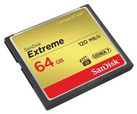 SanDisk Extreme 120MBs CompactFlash Memory Card - 64GB