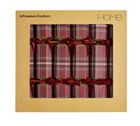 Argos Home Pack of 6 Premium Tartan Christmas Crackers