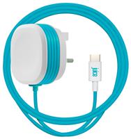 Juice 25W Type C Mains Wall Charger And Cable - Blue & White