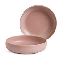 Habitat 4 Piece Reactive Stoneware Pasta Bowls - Pink