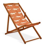 Habitat x Scion Folding Wooden Garden Deck Chair - Mr Fox
