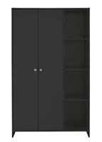 Argos Home Seville 2 Door Open Shelf Wardrobe - Anthracite