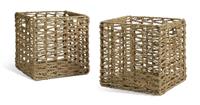 Habitat Set of 2 Seagrass Square Boxes - Natural