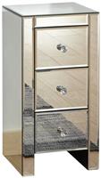 GFW 3 Drawer Bedside Table - Mirrored