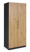 Habitat Hamburg 2 Door Wardrobe - Grey & Oak