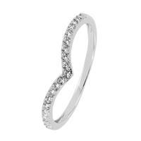 Revere 9ct White Gold Cubic Zirconia Eternity Ring - S