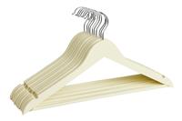 Argos Home Wooden Pack of 10 Hangers - Cream