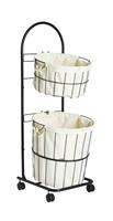 Argos Home 37 litre Laundry Basket Trolley - Black