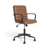 Habitat Alvar Faux Leather Office Chair - Tan