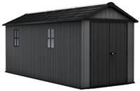 Keter Newton Plus Apex Outdoor Storage Shed 7.5x17ft - Grey