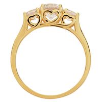 Revere 9ct Gold Round Cubic Zirconia Engagement Ring - O