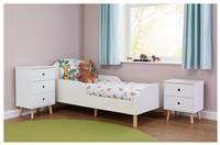 Liberty House Kids 3 Drawer Bedside Table - White