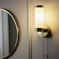 Argos Home Opal Glass Bathroom Wall Light - Brass