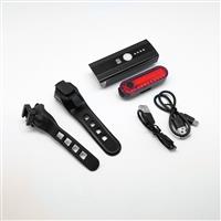 Cross USB Rechargeable Bike Front & Rear Lights Set