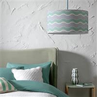 Habitat Pastel Wave Printed Easy Fit Drum Lampshade - 35cm