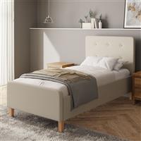 GFW Ashbourne Single Fabric Side Lift Ottoman Bed - Natural