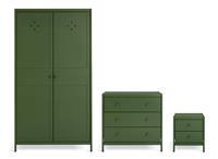 Habitat Bronte 3 Piece 2 Door Wardrobe Set - Green