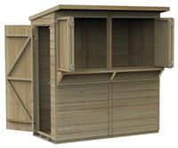 Forest Beckwood Shiplap 2 Windows Pent Garden Bar - 6 x 3ft