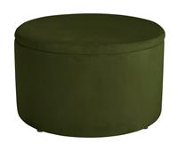 Argos Home Dex Velvet Ottoman - Green