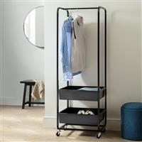 Habitat Lorelei Single 2 Drawer Clothes Rail - Black
