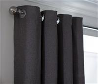 Habitat Brushed Thermal Eyelet Curtain- Charcoal