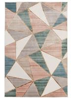 Argos Home Geo Cut Pile Woven Rug - 120x166cm - Blush