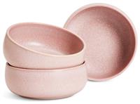 Habitat 3 Piece Reactive Stoneware Nibble Bowls - Pink