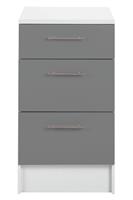 Argos Home Athina 500mm Fitted Kitchen 3 Drawer Unit - Grey