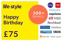 Lifestyle Happy Birthday 75 GBP Gift Card
