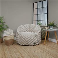 rucomfy Faux Fur Bean Bag - Linen
