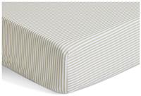 Habitat Green Stripe Printed Fitted Sheet - Double