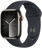 Apple Watch Series 9 GPS+Cell 41mm Steel & Midnight Band S/M