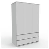 Habitat Jenson 3 Door 4 Drawer Wardrobe - Matte White