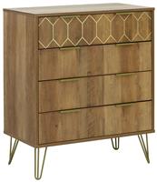 GFW Orleans 4 Drawer Chest - Mango Wood Effect