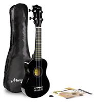 Martin Smith Soprano Ukulele 21-Inch Beginner Pack - Black