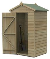 Forest Beckwood Shiplap Windowless Apex Shed - 4 x 3ft