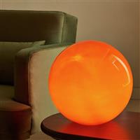 Habitat Caliban XL Globe Glass Lamp - Orange