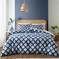 Catherine Lansfield Shibori Tie Dye Blue Bedding Set - King