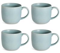 Habitat Set of 4 Reactive Stoneware Mugs - Soft Blue