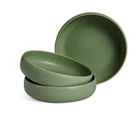 Habitat 4 Piece Reactive Stoneware Pasta Bowls - Green