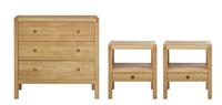 Habitat Radius 2 Bedside Table & 3 Drawer Chest Set - Oak