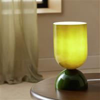 Habitat Gloss Glass Table Lamp - Green