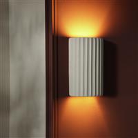 Argos Home Mars Ceramic Ribbed Wall Light - White