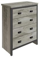 GFW Boston 4 Drawer Chest - Grey