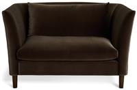 Habitat Hawley Velvet Cuddle Chair - Brown