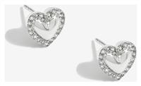 Simply Silver Sterling Silver Heart Stud Earrings