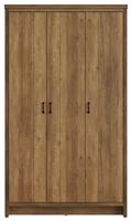 GFW Boston 3 Door Wardrobe - Knotty Oak