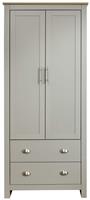GFW Lancaster 2 Door 2 Drawer Wardrobe - Grey Oak