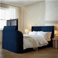Argos Home Farnham Kingsize Side Lift TV Ottoman Bed - Navy
