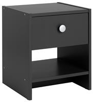 Argos Home Seville 1 Drawer Bedside Table - Anthracite